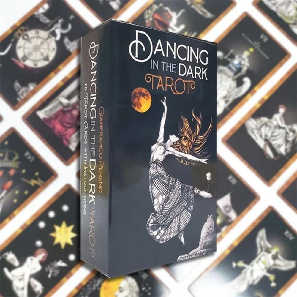 Cartes de Tarot dans le noir, 78 cartes, Oracle Deck, jeu d'embarquement manuel d'instruction électr