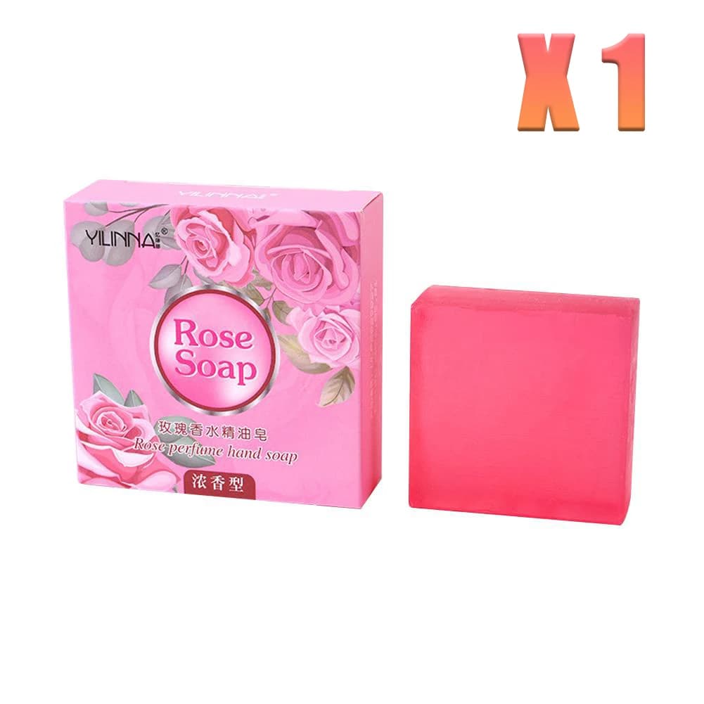 Savon à l'huile essentielle de Rose, pur fait à la main, naturel, nourrissant pour femmes, nettoyant