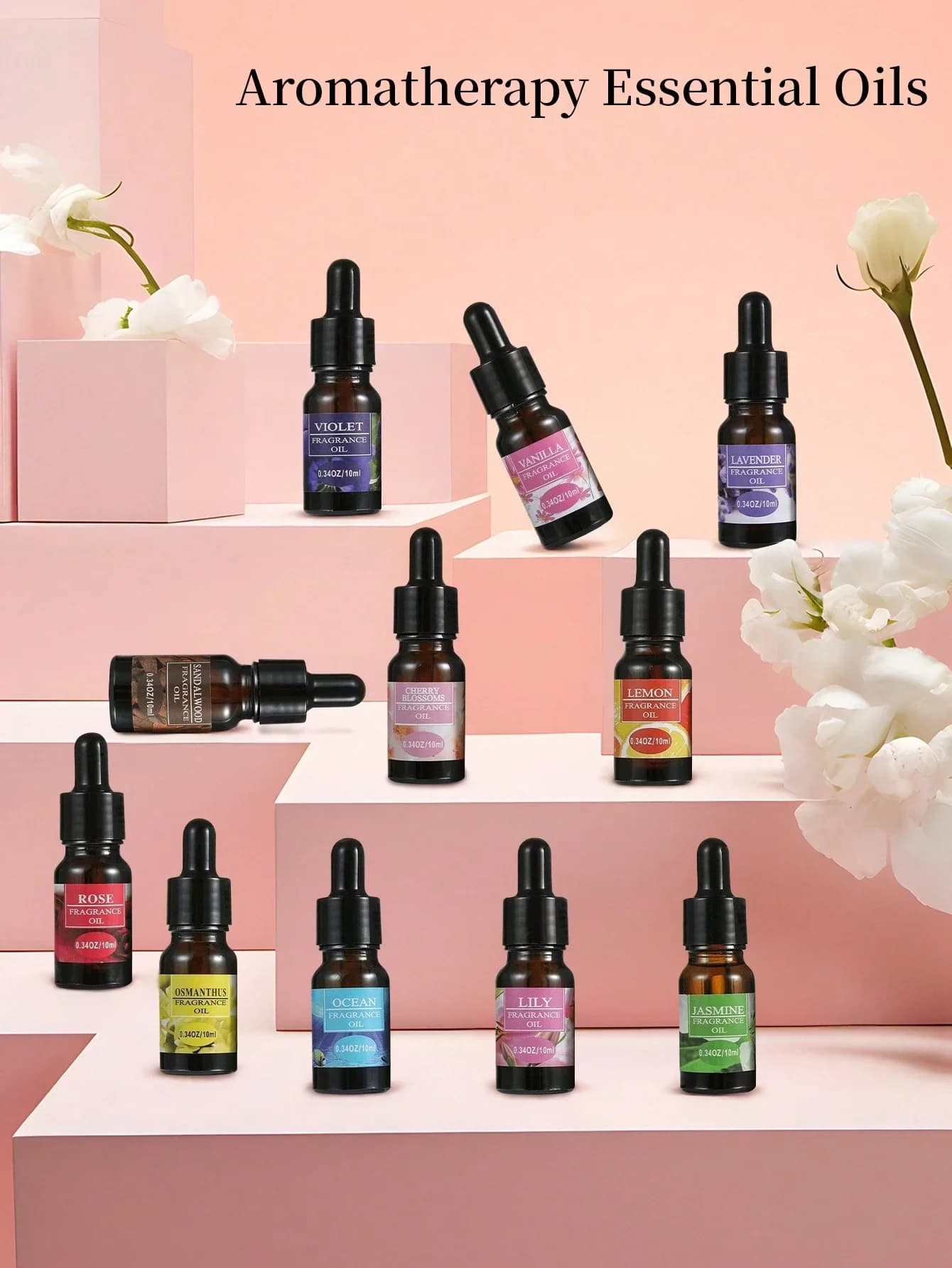 10ml diverses parfums huile d'aromathérapie pour diffuseur d'aromathérapie brûleur d'huile humidific