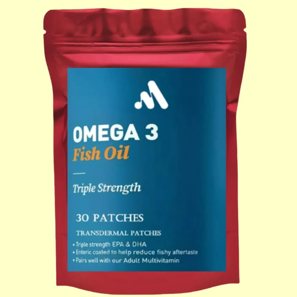 30 Patchs transdermiques d'huile de poisson Oméga-3 pour le cœur, le soutien cardiovasculaire et le