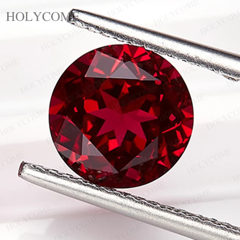 Perles de pierres précieuses en vrac rouge sang de Pigeon multi-formes de rubis cultivé en laboratoi