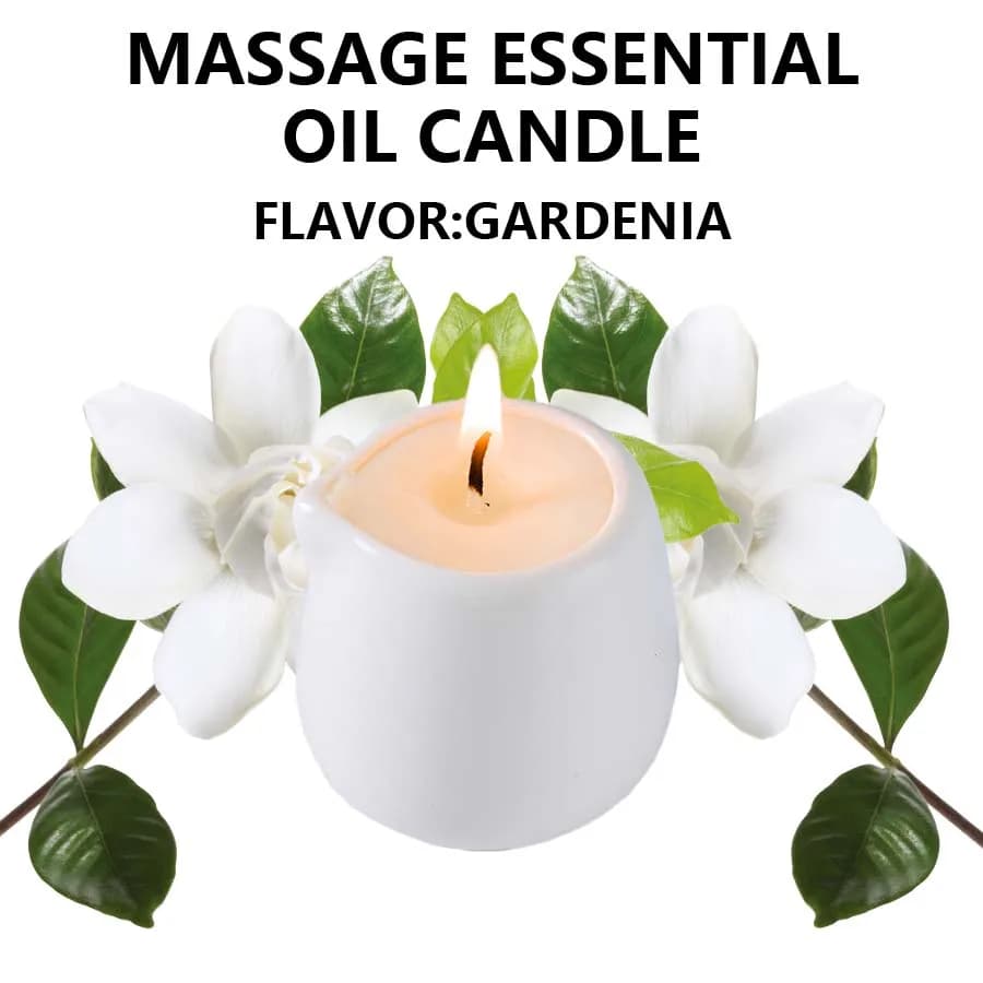 Bougie de massage naturelle parfumée aux fruits. Chaleur faible. 1,69 oz, cire de noix de coco. Hydr