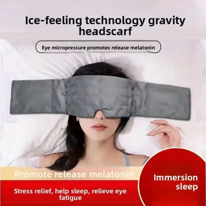 Masque pour les yeux par gravité pour sommeil profond, blocage de la lumière, réduction du bruit, ba