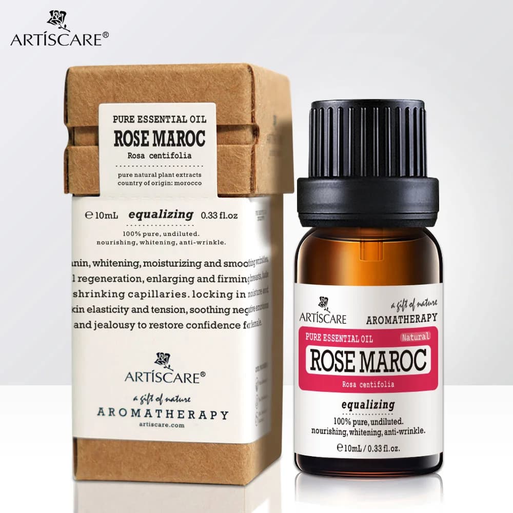 Huile essentielle de Rose 100% naturelle, 10ml, huiles de Massage hydratantes et hydratantes, soins