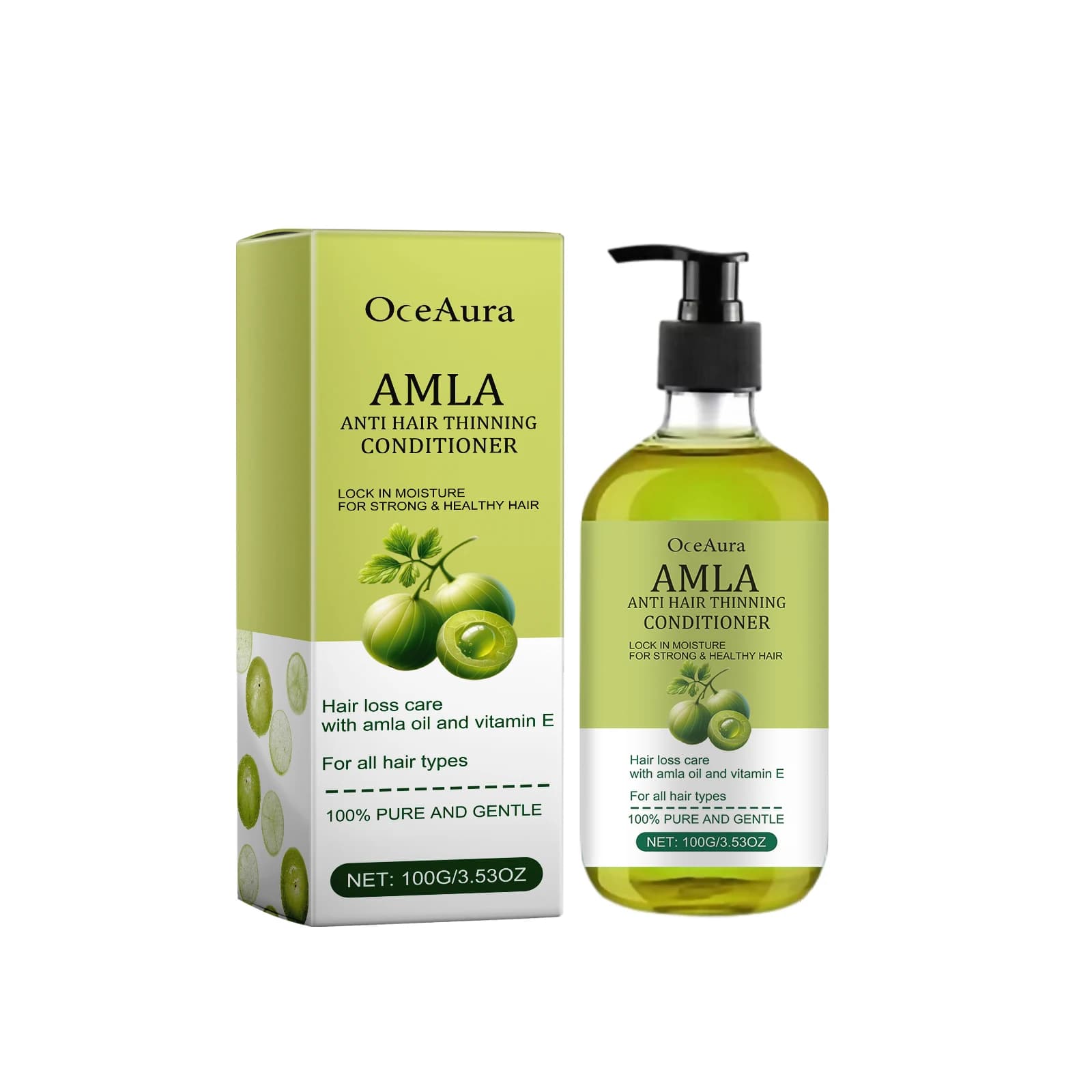 Shampoo à l'huile d'Amla Anti-Chute Renforce les racines Répare les cheveux abîmés Anti-Casse Après-
