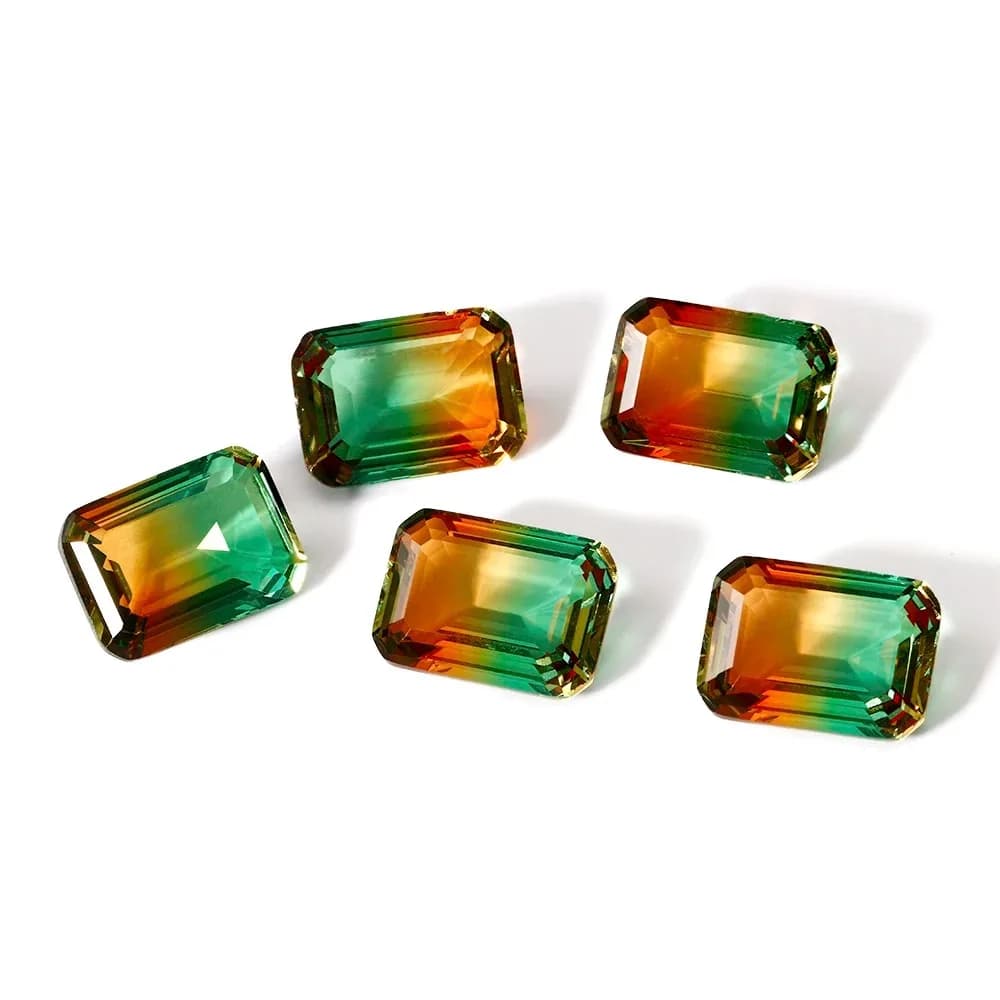 Pierres Précieuses Rectangulaires Tourmaline At, Charbon Réel, Accessoires de Bijoux à la Mode, Pier