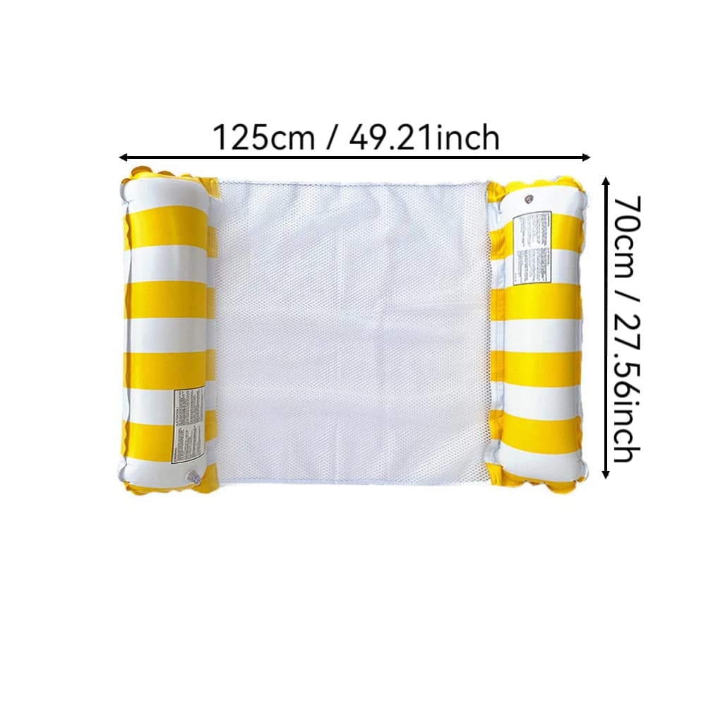 Gonflable pliable flottant rangée piscine fête eau hamac Air matelas Pvc rayure eau flottant tapis g