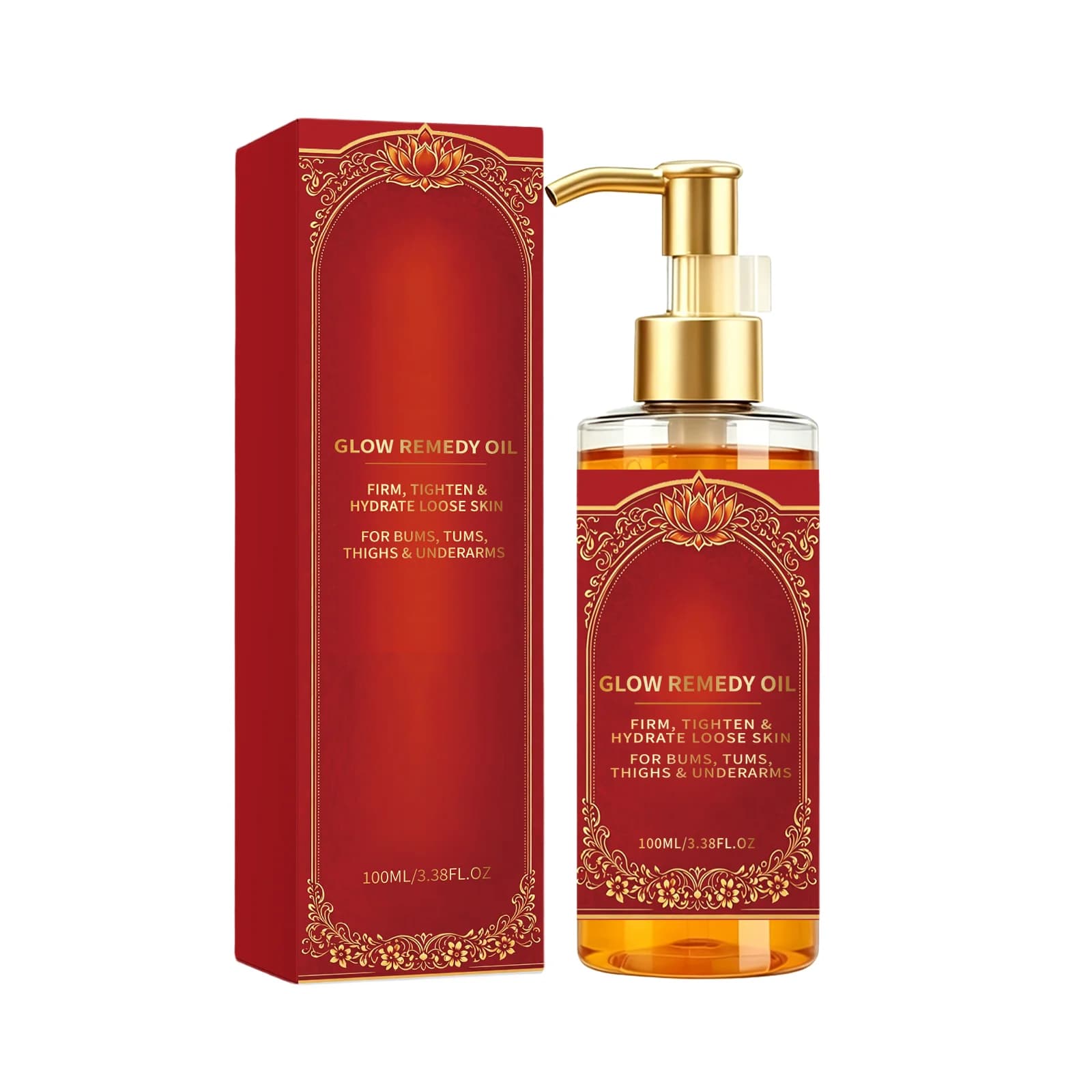 Huile corporelle raffermissante Glow Remedy : Hydrate la peau sèche et flasque, resserre le ventre,
