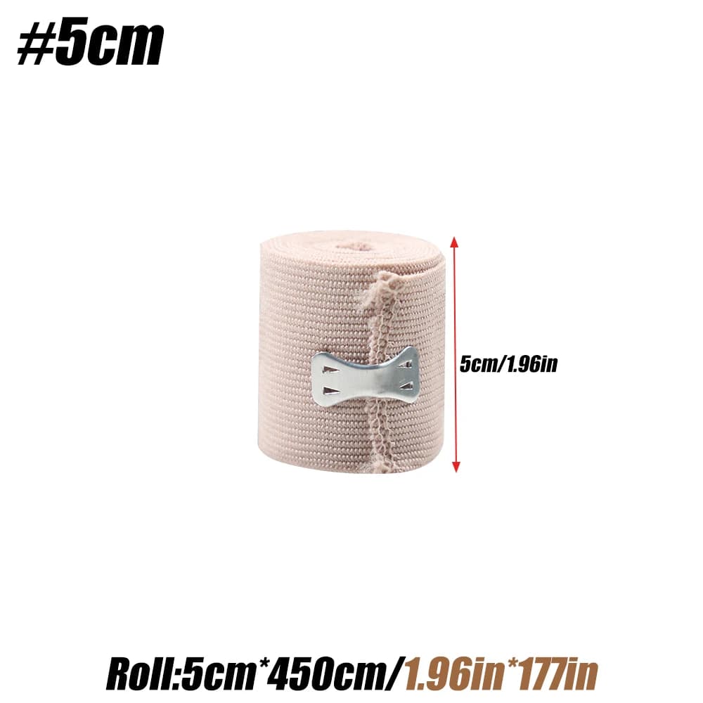 1 rouleau de bandage élastique de qualité supérieure – Bandage à compression solide avec clips suppl