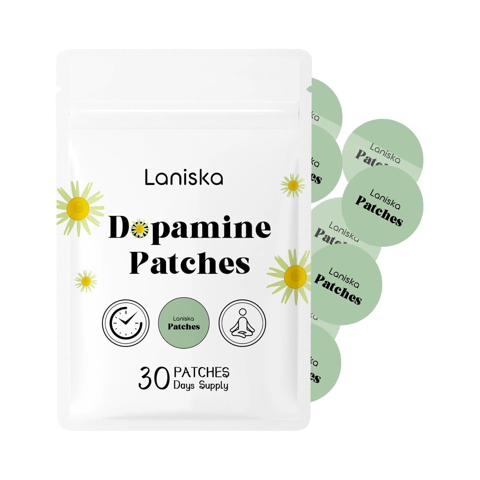 Patchs de Dopamine : Soutien Naturel de l'Humeur, Autocollants Portables Anti-Stress, Patchs Apaisan