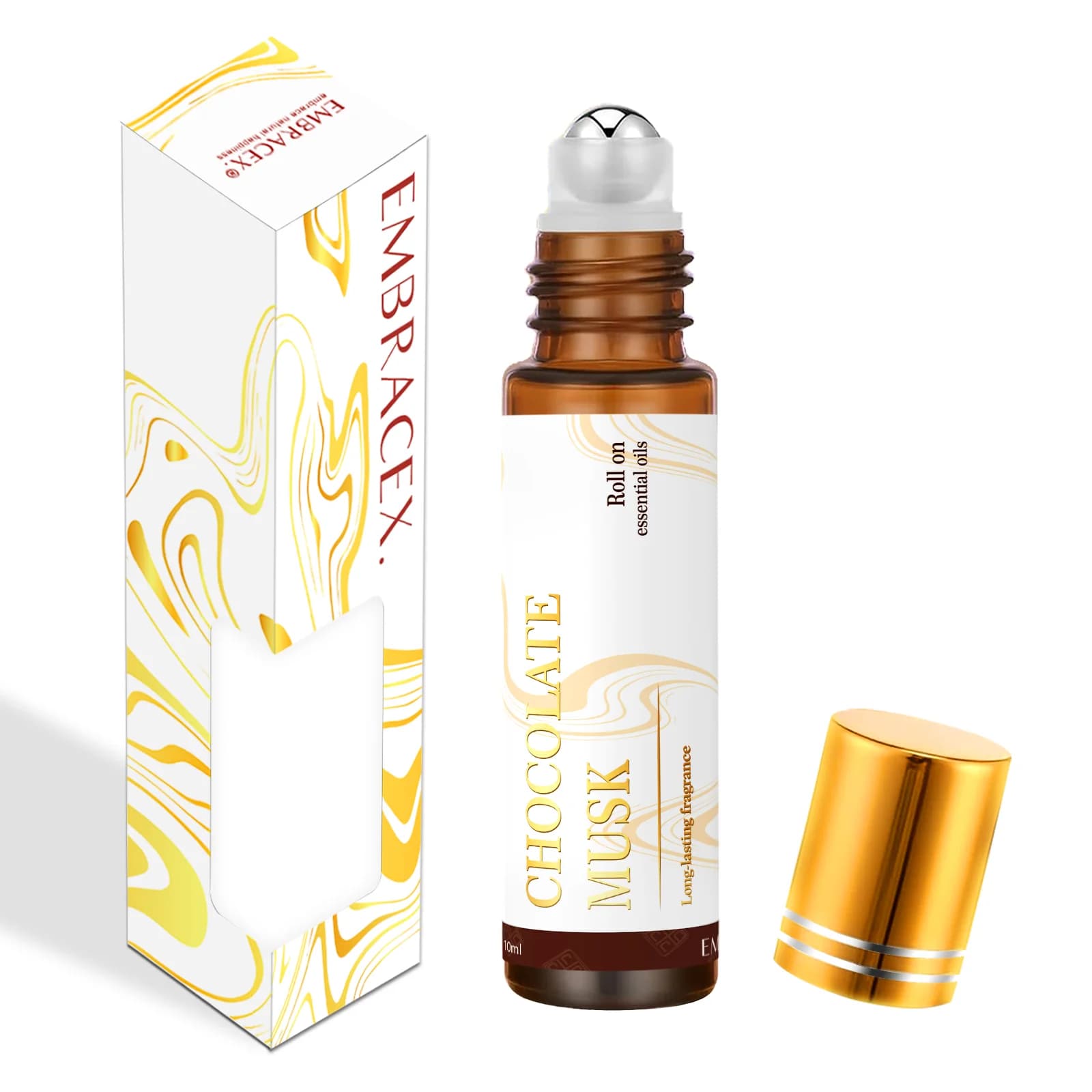 Huiles essentielles parfumées au chocolat et au musc, 10 ml, roll-on, longue durée, cadeaux, aromath