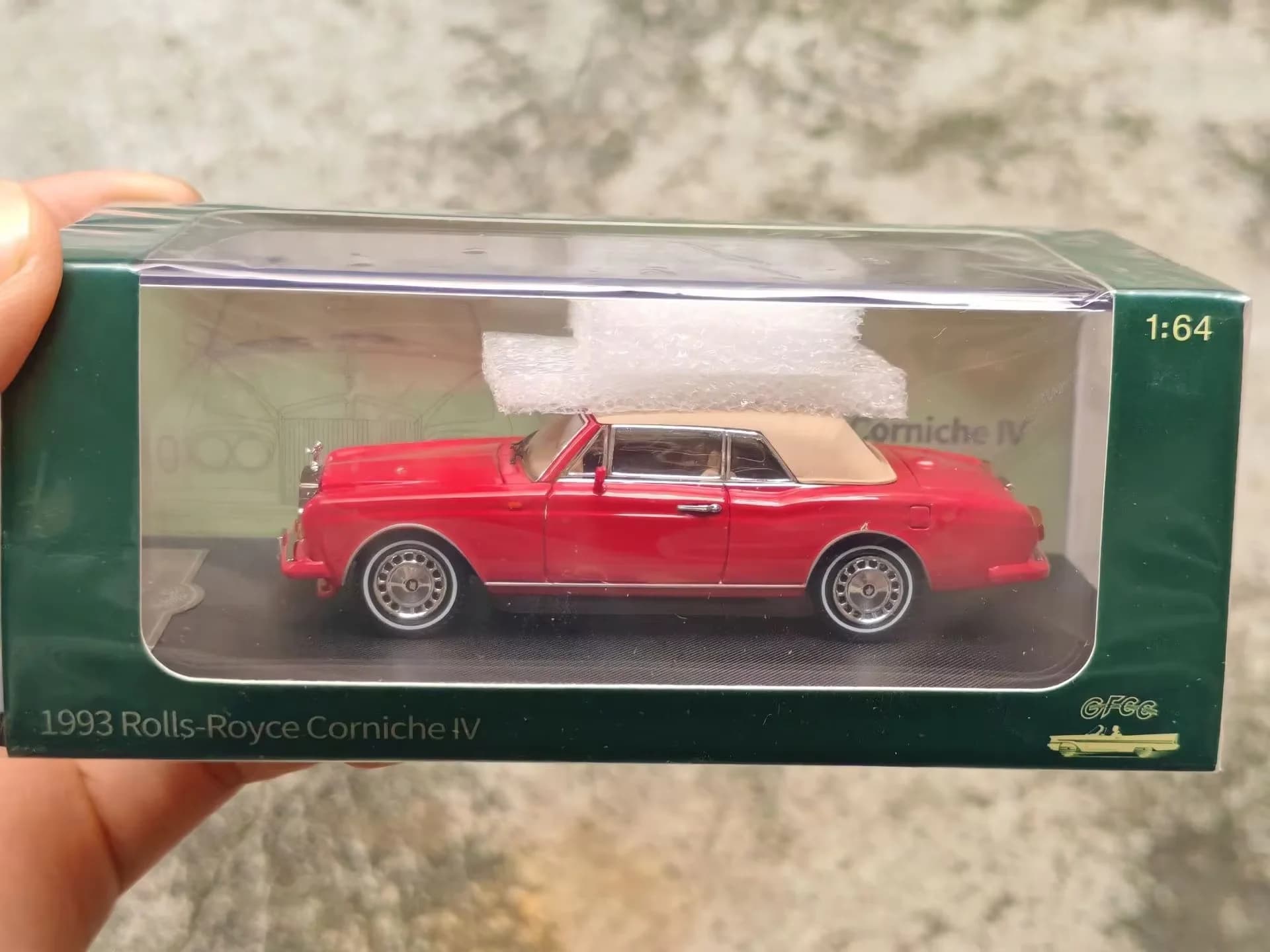 GFCC 1:64 Rolls-Royce Corniche IV 1993 Drophead Coupé Soft-Top Vintage Alliage Diecast Classique Lux
