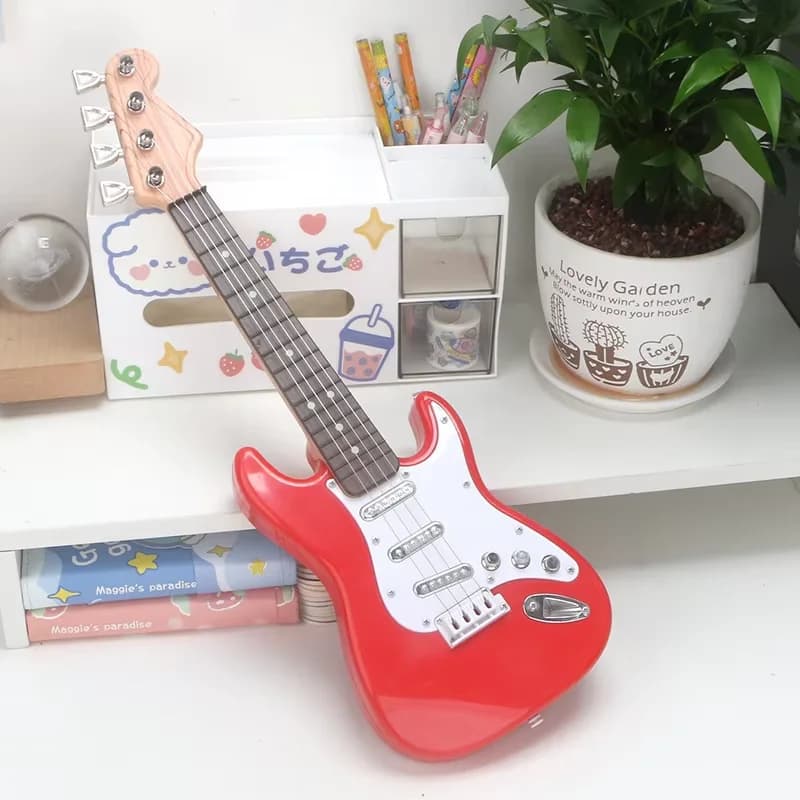 Jouet de guitare électrique Rock pour enfants, Instrument multifonctionnel, corde extractible, jouet
