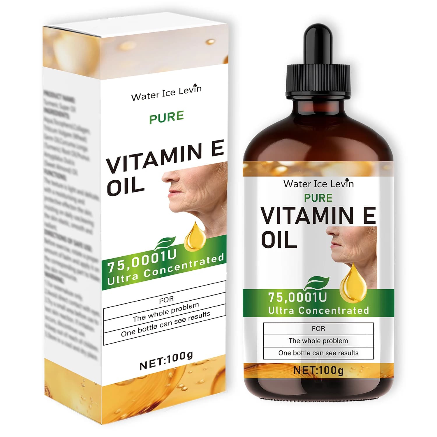 Huile essentielle naturelle de vitamine E 100 ml, utilisée pour le massage, les soins de la peau, le