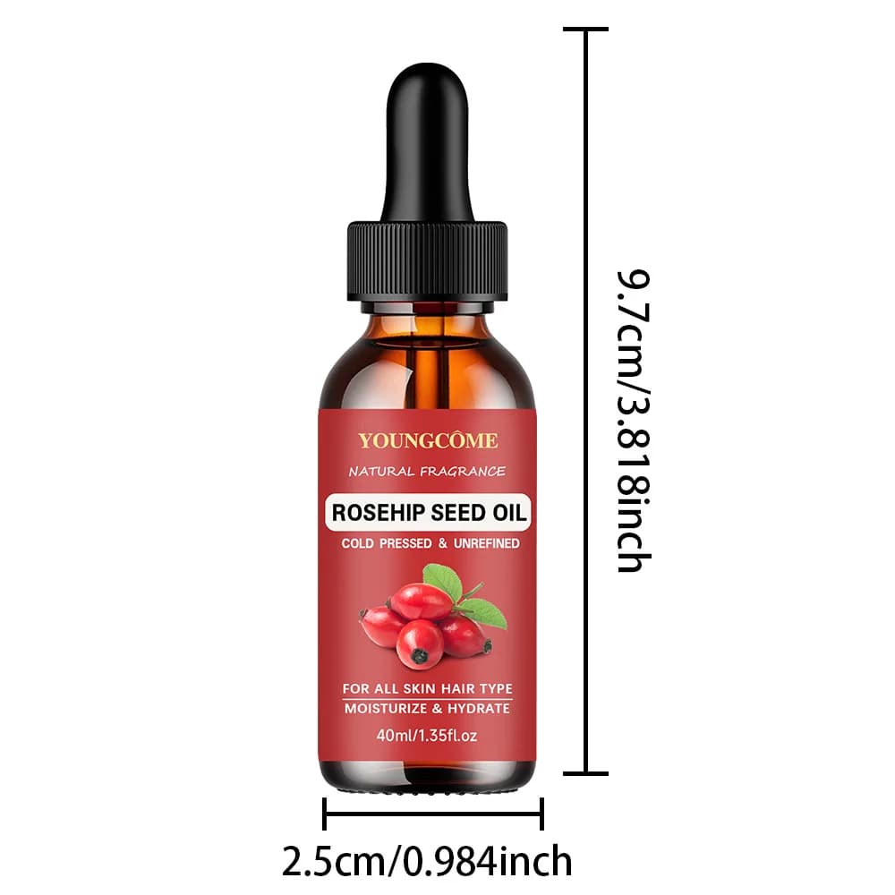 YOUNGCOME – huile de rose musquée cosmétique pour le visage et la peau plus douce et brillante, huil