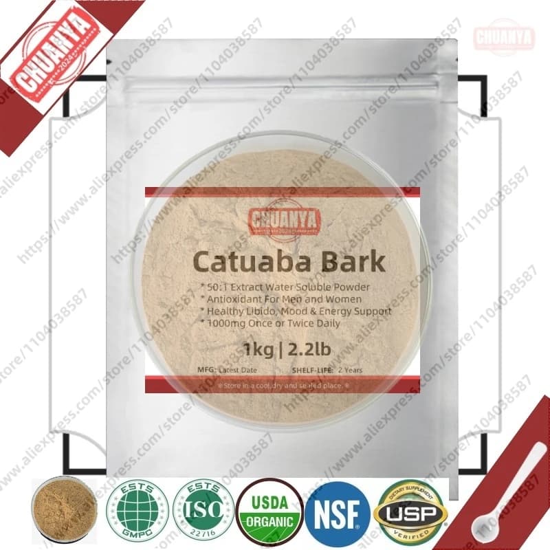 Poudre d'extrait de Catuaba personnalisée en gros, 50g-1000g, 50:1, pour complément alimentaire DIY