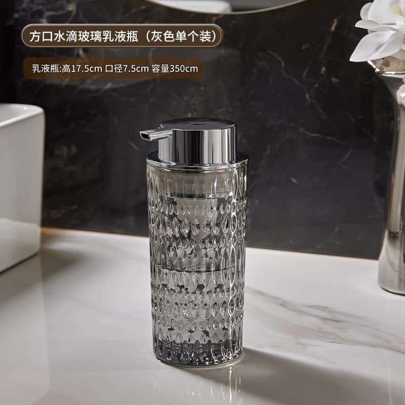 Bouteille d'émulsion barboteur en verre, bouteille de savon de salle de bains, désinfectant pour les