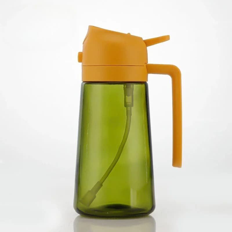 Pulvérisateur d'huile foncée 2 en 1, 470ML/16oz, bloquant la lumière, pour la cuisson, bouteille dis