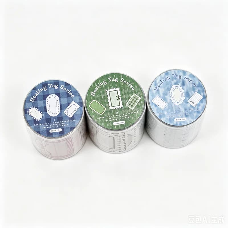 6 rouleaux de bandes Washi de la série Healing Tag, autocollants pour scrapbooking, cadres vintage,