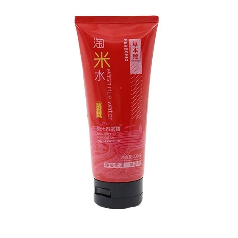 Shampoing à l'eau de riz – Défense apaisante pour le cuir chevelu et en flocons, lissage du Volume B