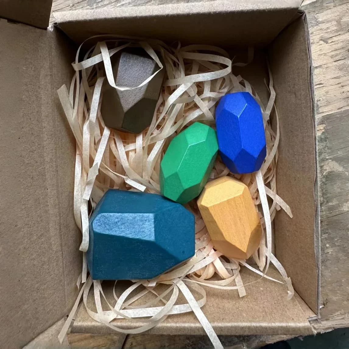 Montessori en bois tri empilage roches pierres sensorielles jouets pour tout-petits jouets d'apprent