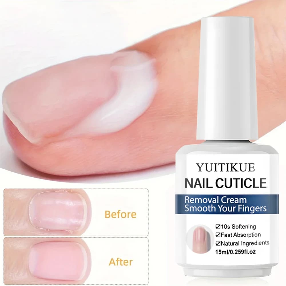 YUITIKUE Dissolvant de cuticules 10 secondes 15 ml - Adoucissement et absorption rapides, Soin natur