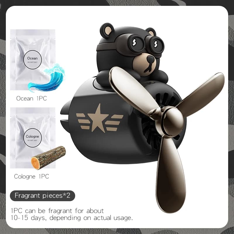 2/17 recharge avion rotatif désodorisant de voiture pilote évent clip intérieur accessoires décorati