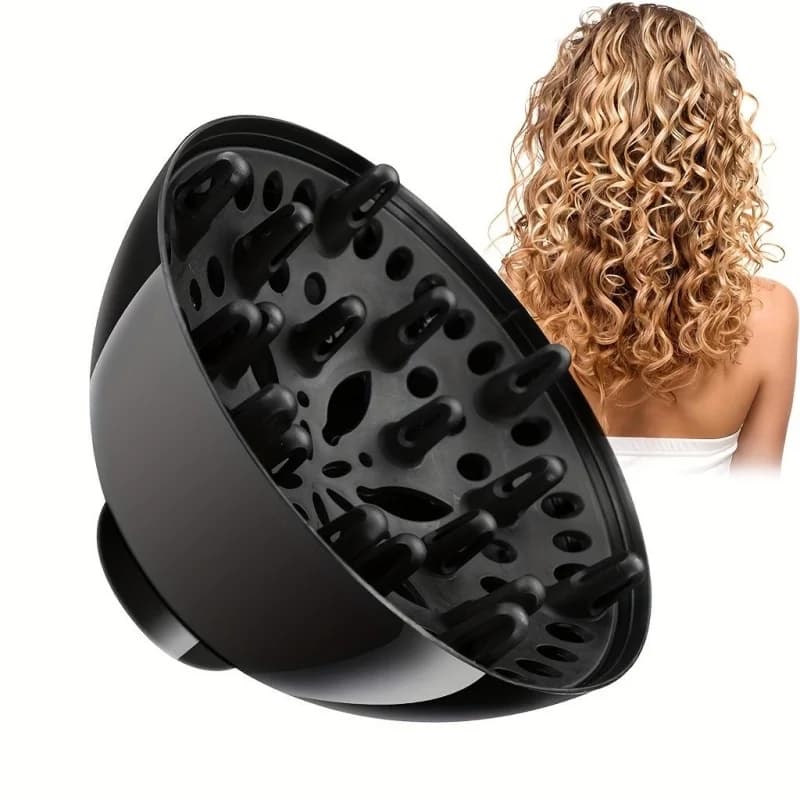 Diffuseur de cheveux universel Adaptable pour sèche-cheveux avec conception rotative cheveux bouclés