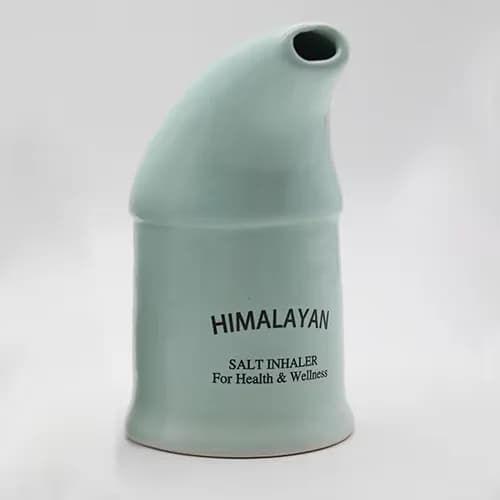 Bouteille d'inhalation au sel de l'Himalaya avec 300g de sel naturel de l'Himalaya de 3-5mm, stérili