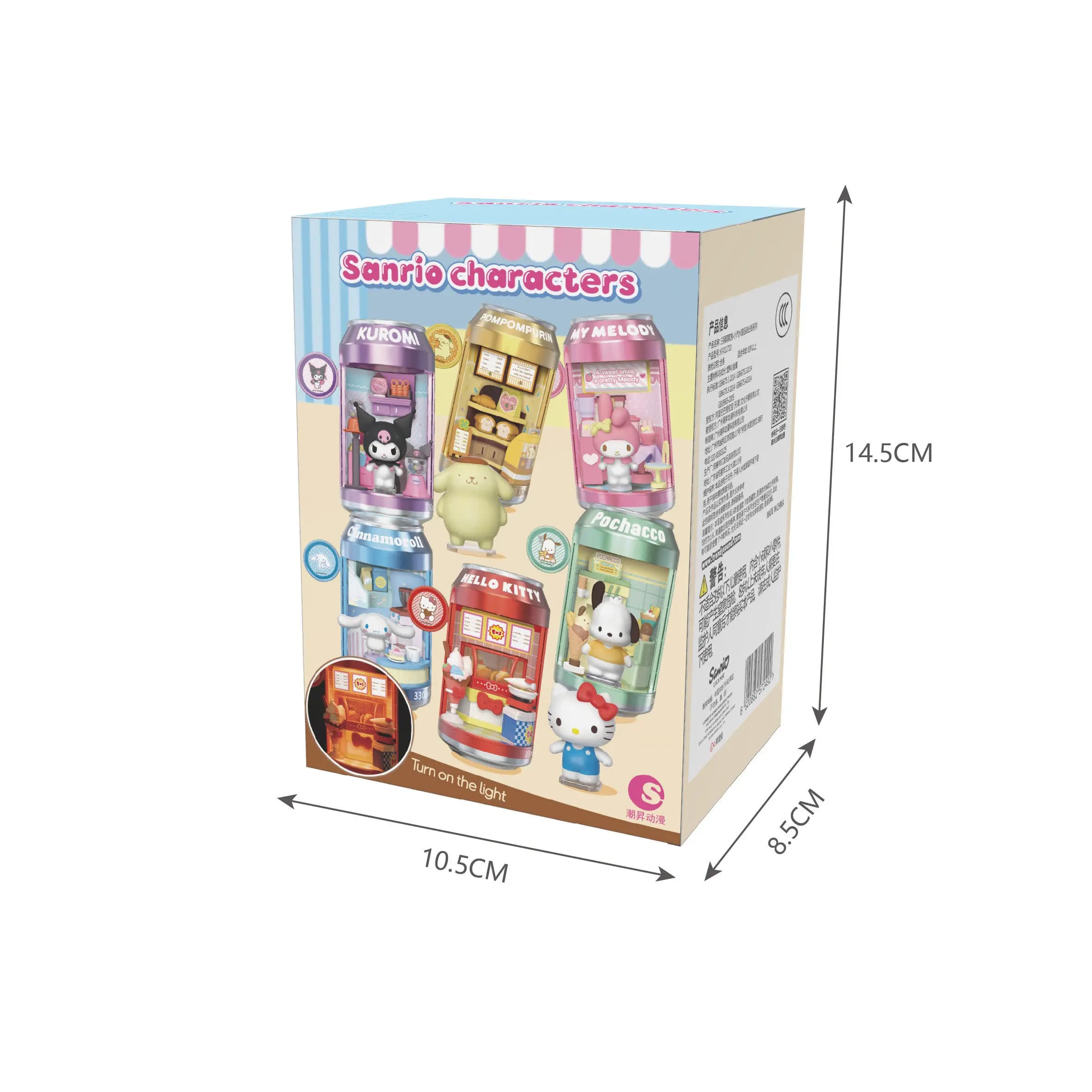 Figurine de collection authentique Sanrio Cinnamoroll Blind Box Série Canette de Soda, Ornement déco