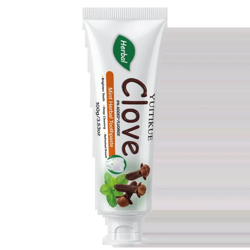 YUITIKUE Dentifrice Herbal Menthe Clou de Girofle 100g Sans Fluorure pour un Nettoyage en Profondeur