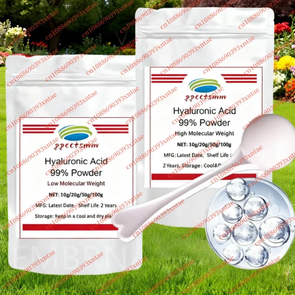 Poudre d'acide hyaluronique à poids moléculaire et faible poids, hydratant/Antiaging/Anti-rides, 99%