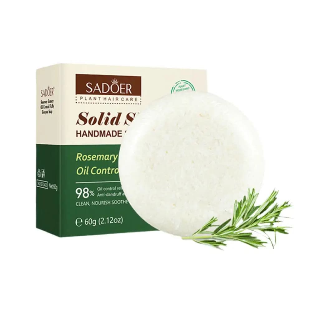 Savon Solide au Romarin pour Cheveux – Contrôle du Sébum, Anti-Pelliculaire, Soulagement des Démange
