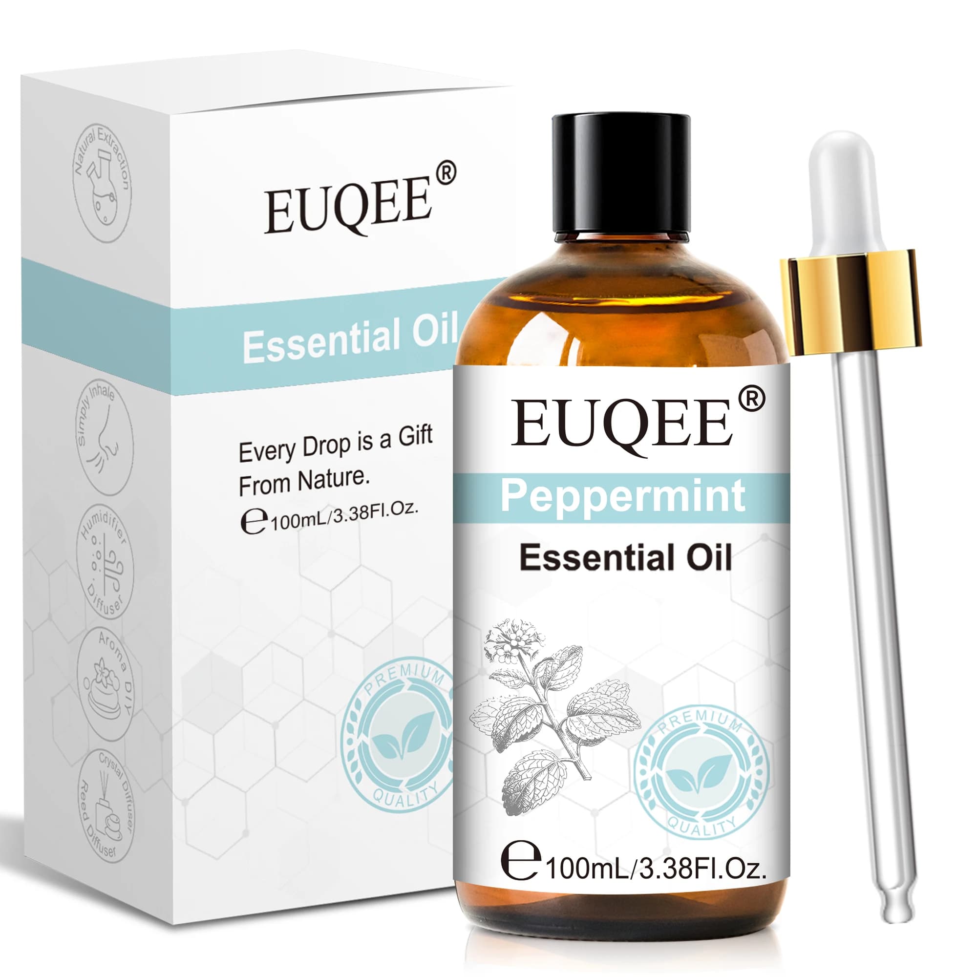 EUQEE Huile essentielle d'aromathérapie 100 ml pour diffuseur humidificateur - Huiles essentielles a