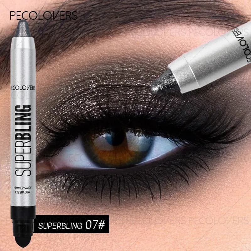 Bâton d'ombre à paupières en Tube argenté, surbrillance des yeux, éclaircit les yeux, imperméable et
