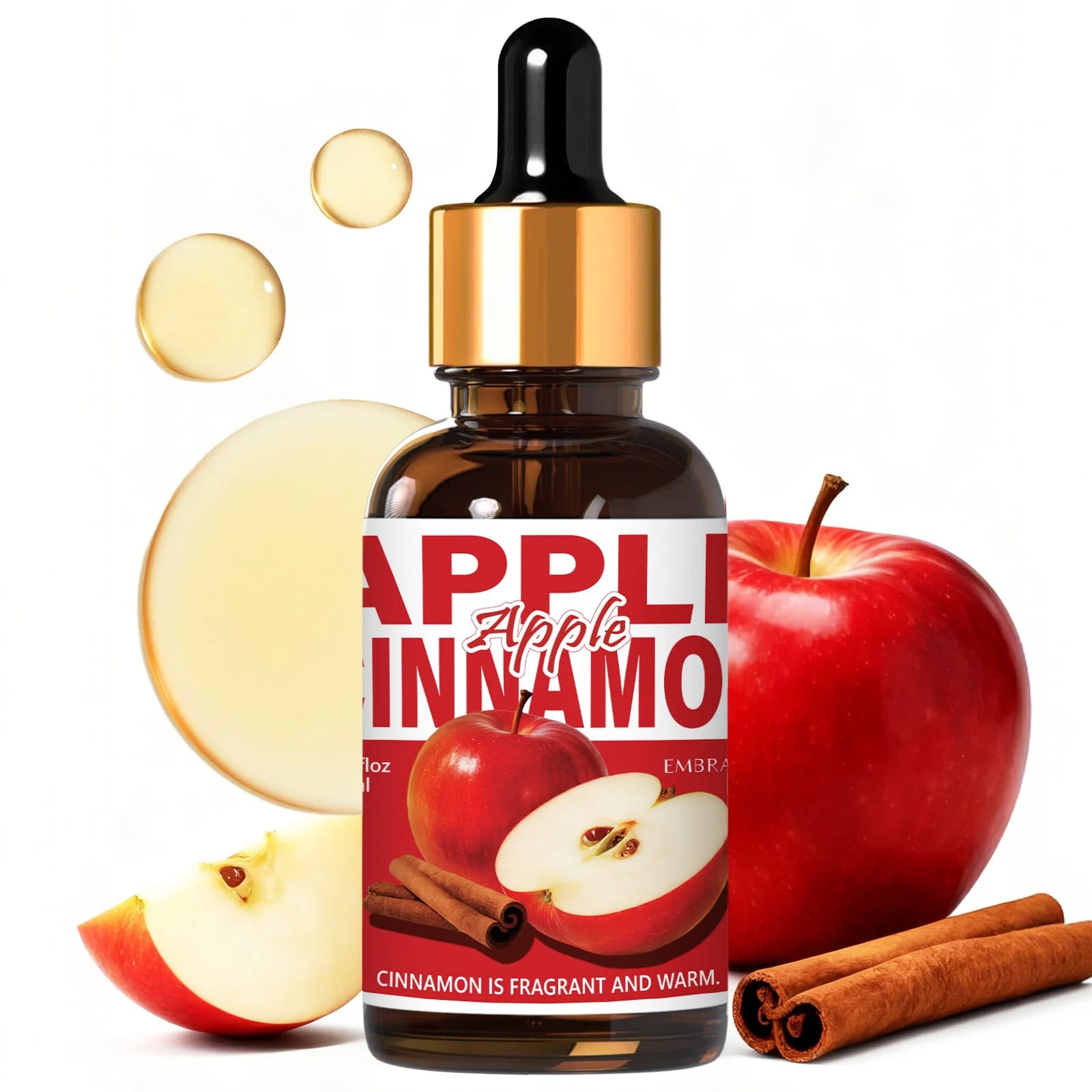 Huile essentielle de pomme et cannelle, 30ml, pour diffuseurs, projets de bricolage, cadeau pour ami