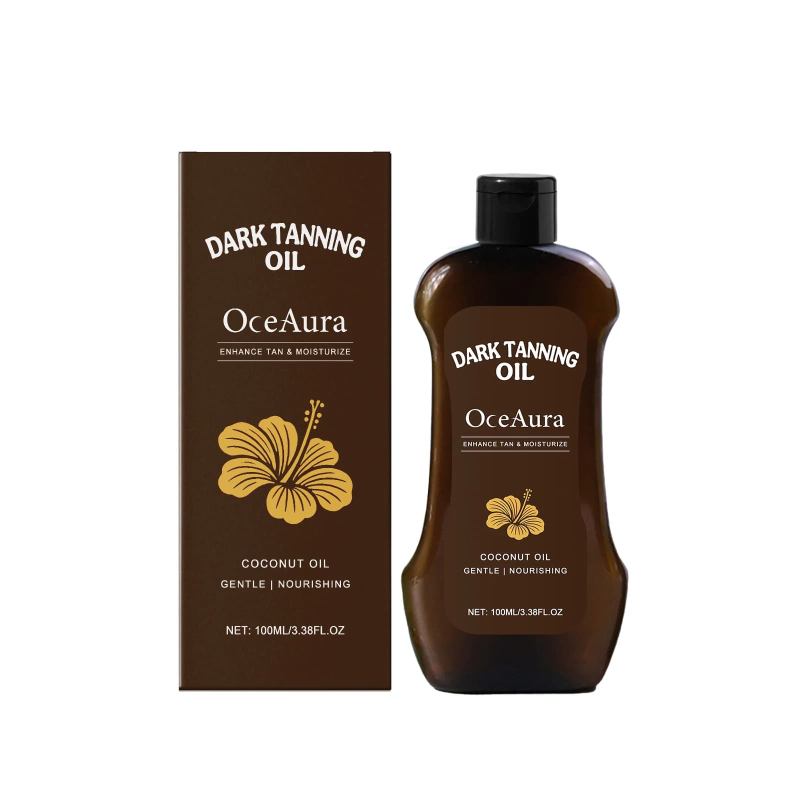 Huile de bronzage auto-bronzante pour le corps, bronzant corporel, pour un bronzage plus foncé, écla