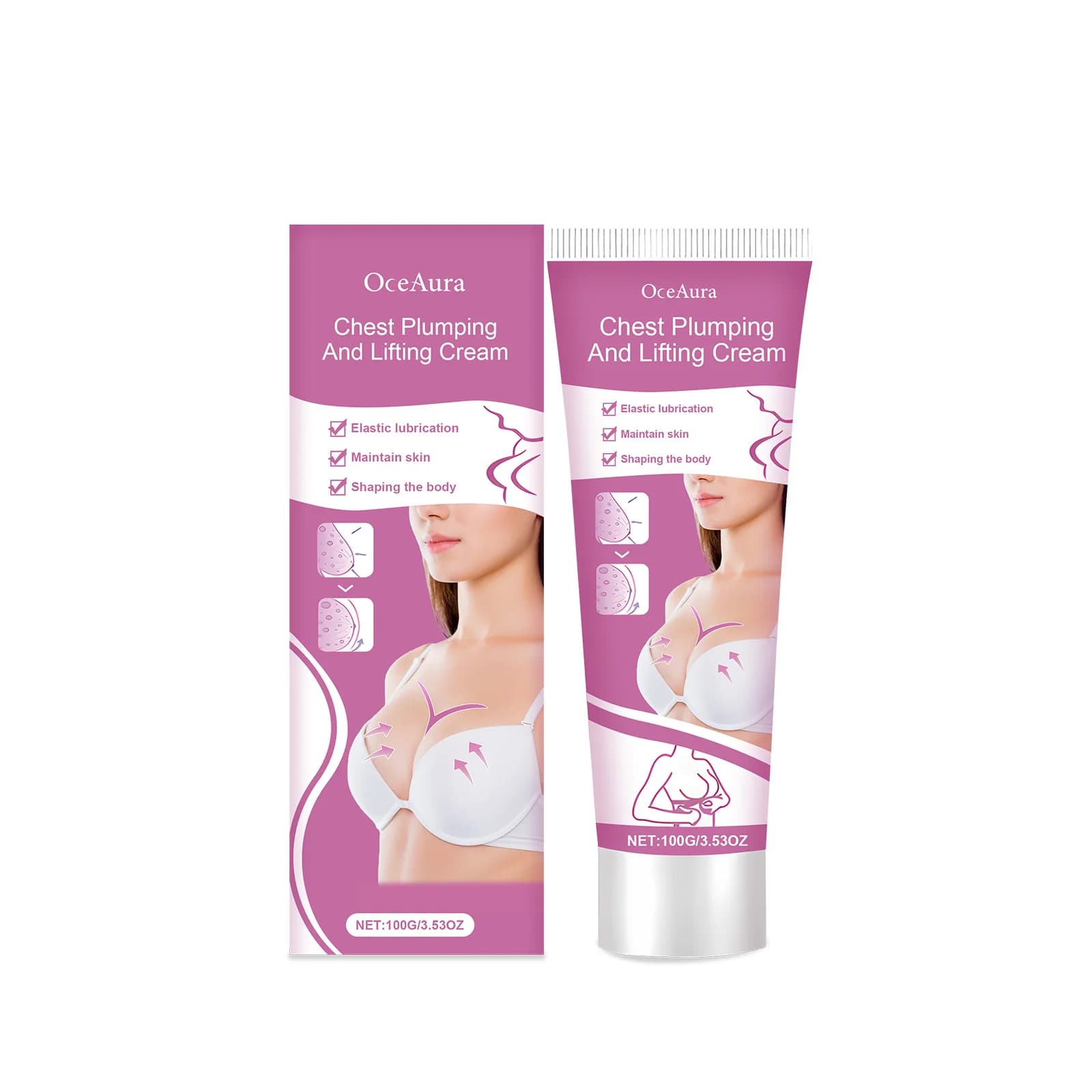 Crème Raffermissante et Volumatrice pour la Poitrine – Améliore les Seins Plats et Tombants – Soin e