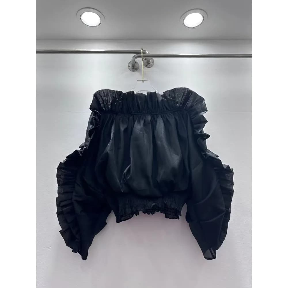 Neploe volants à manches longues Sexy réduction de l'âge Ropa Mujer Slash cou doux épices filles che