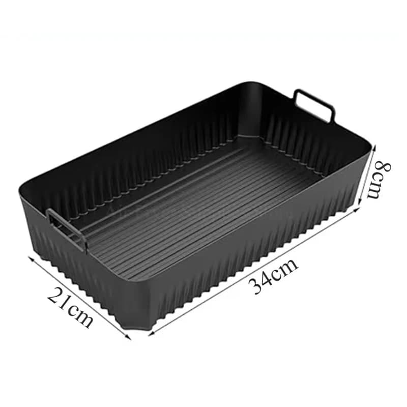 Moule de friteuse à Air rectangulaire pour Ninja Foodi Flex 10,4l AF500EU, Pot en Silicone réutilisa