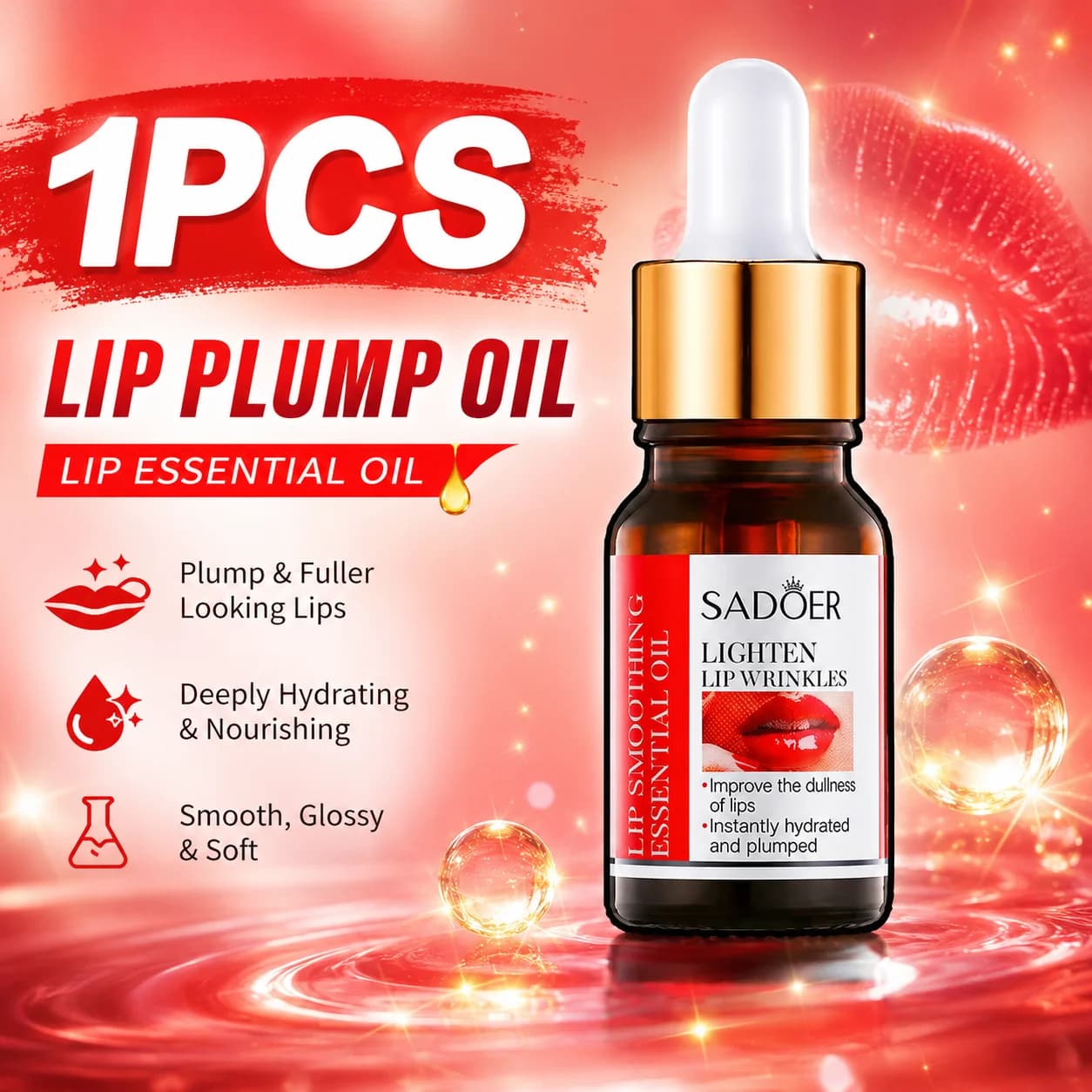 Huile repulpante pour les lèvres, gloss hydratant, lèvres plus pulpeuses et brillantes, sérum repulp