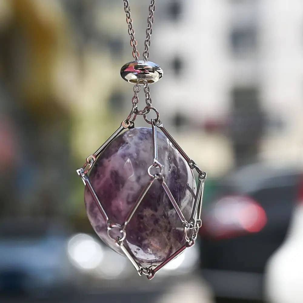 Porte-Documents en Argent et Or, Collier en Clip, Filet en Métal, Porte-Pierre, Bijoux, Cadeau, JOPr
