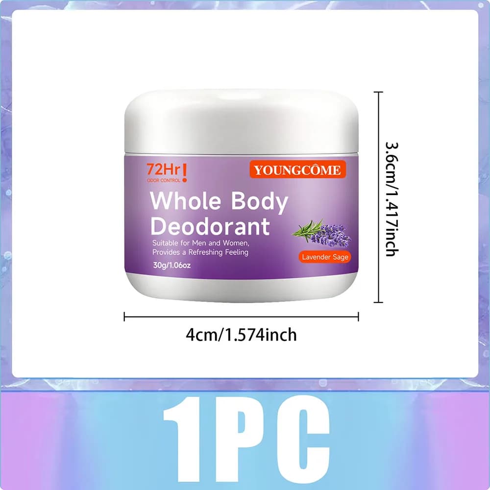 Bâton déodorant naturel pour tout le corps, Base d'huile de noix de coco, sans alcool, ensemble de 6