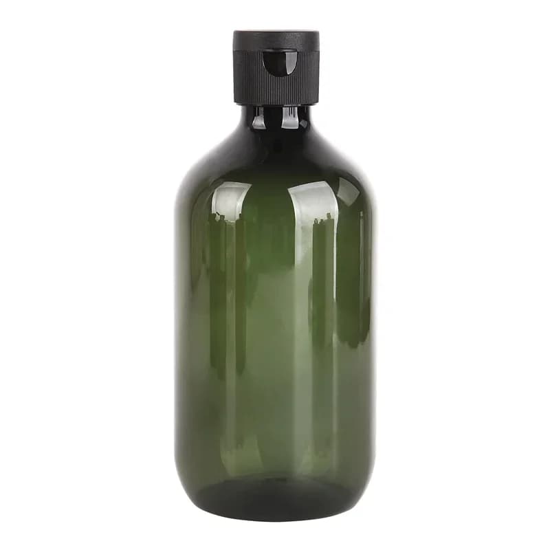 Bouteille rechargeable de 300/500ML, bouteille de shampoing vert Olive, Gel douche, grande capacité,