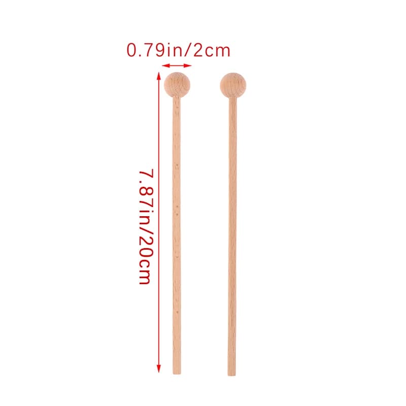 Marteau PerSCH en bois massif pour enfants, baguettes pour xylophone, 1 paire