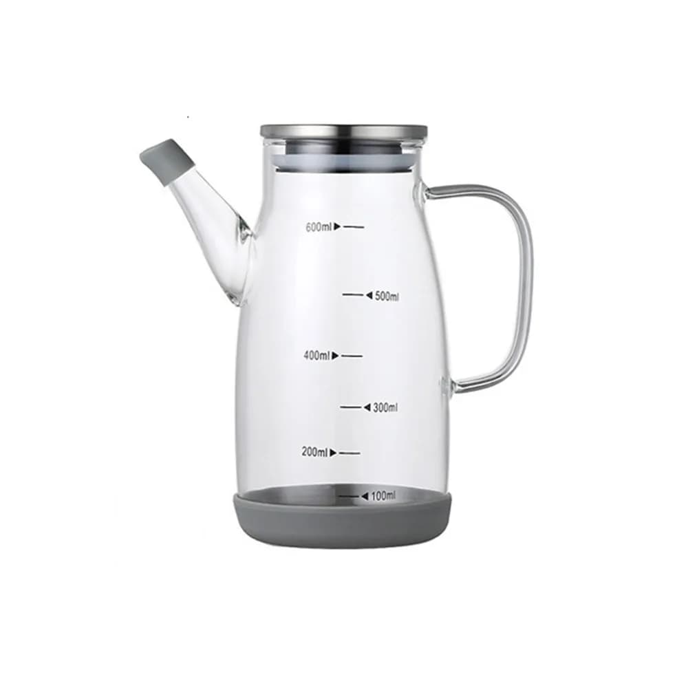 Bouteille d'huile de cuisson de grande capacité, Base en caoutchouc, verseurs sans gouttes, distribu