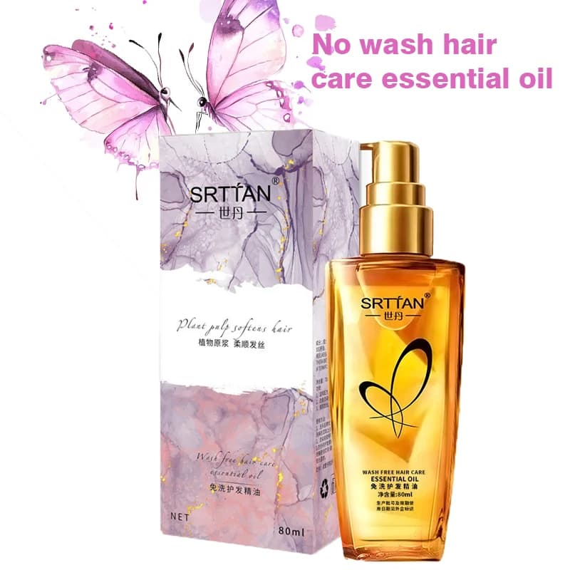 Huile Essentielle Soin Capillaire Sans Rinçage, Soin Capillaire Adoucissant, Sans Rinçage Non Gras,