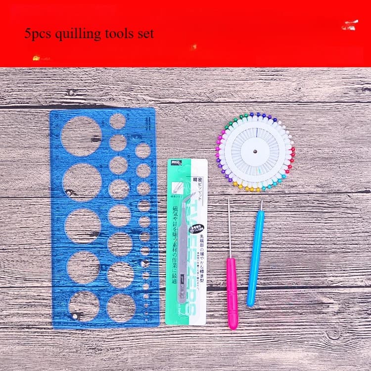 Ensemble d'outils de quilling en papier à rouler, papier à motifs bricolage, matériaux décoratifs po