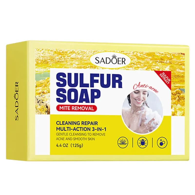 500ml nettoyage en profondeur élimination des acariens au soufre lavage du corps contrôle de l'huile