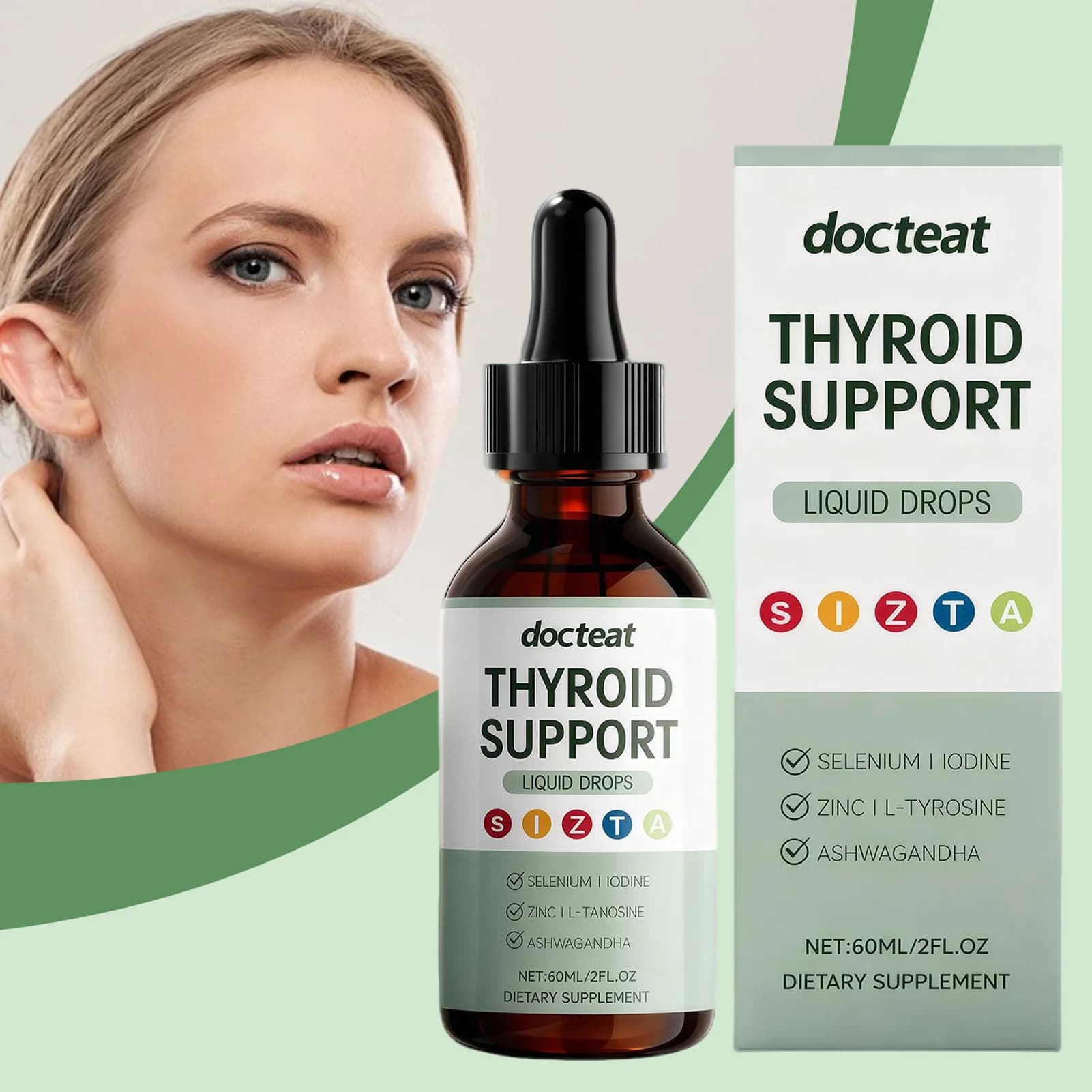 Extrait liquide de plante de soutien de la tiyroïde pour l'équilibre de l'hormone pour les femmes d'